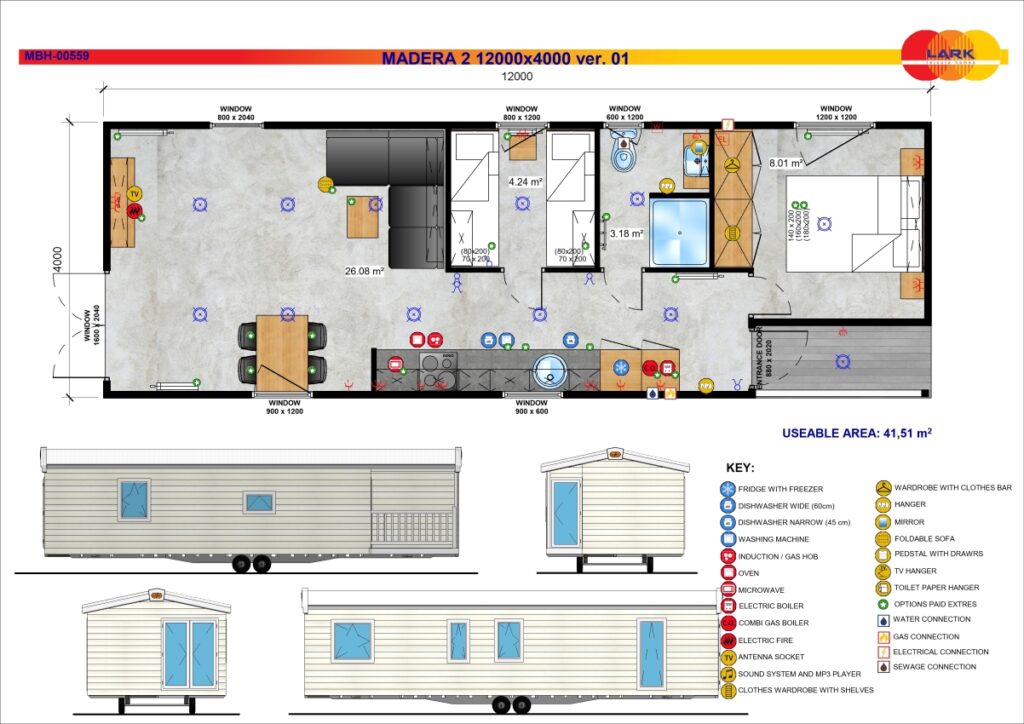 Mobilhaus Madera 2 12000x4000