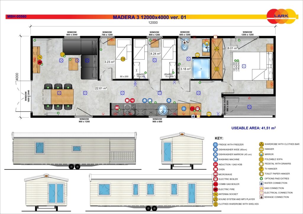Mobilhaus Madera 3 12000x4000